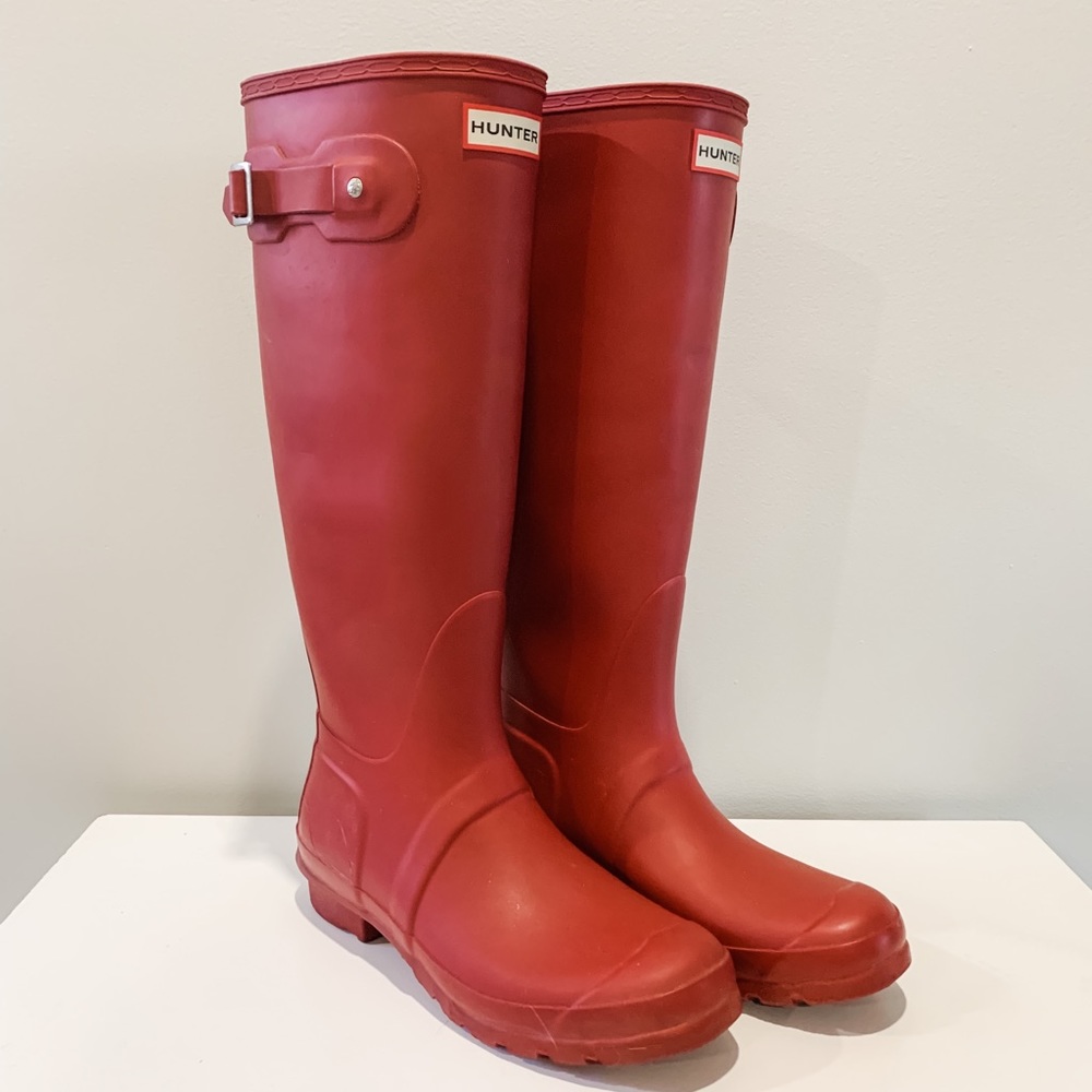 Red Hunter Wellington Boots Classic Tall Size 9